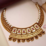 Opulence in Bloom: The Kundan & Diamond Floral Necklace