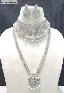 Designer White AD Stone Hot Seller Chokers Set